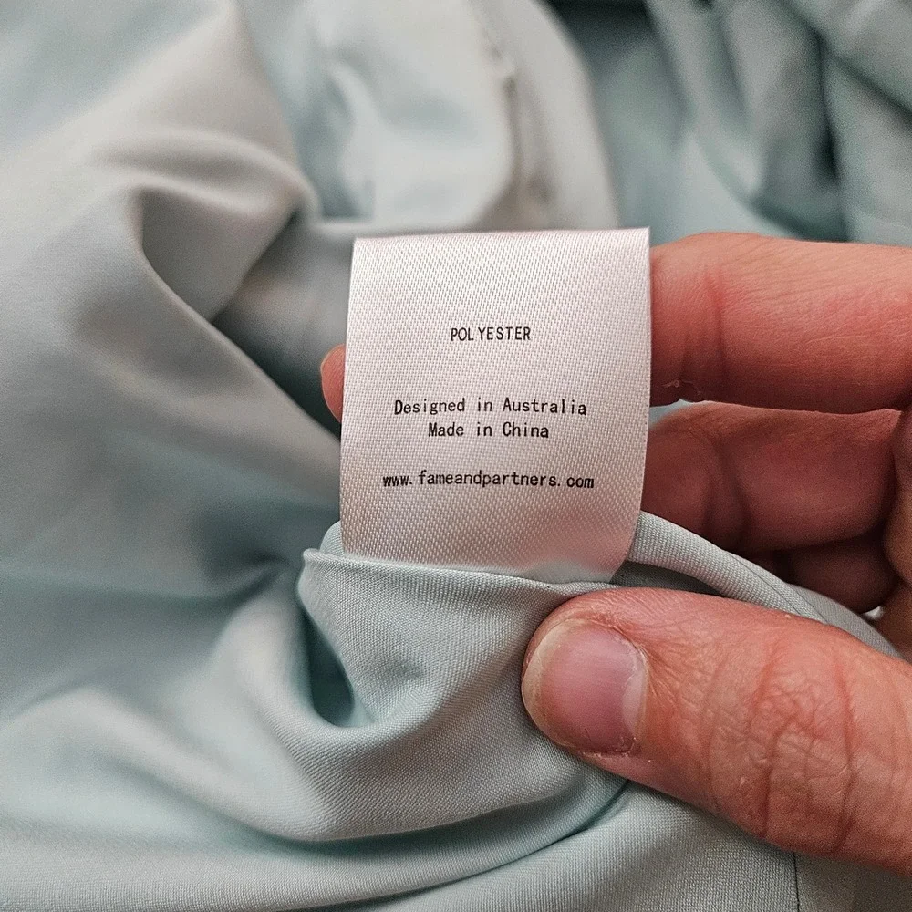 Fame and Partners The Maristel Two Piece Strapless Maxi Gown Set Size 4 NEW Blue - Picture 14 of 15